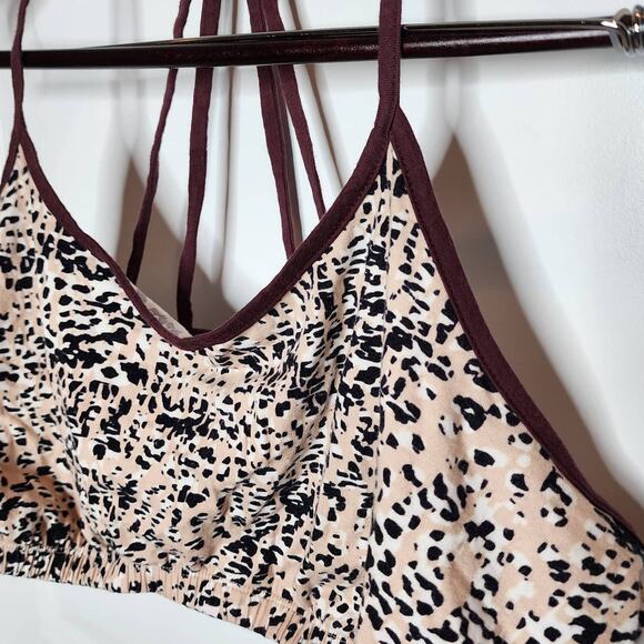 Lane Bryant Cacique Strappy Racerback Leopard Animal Print Bralette Plus 18 20 - Picture 2 of 5